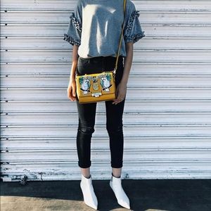 White pointy booties ZARA